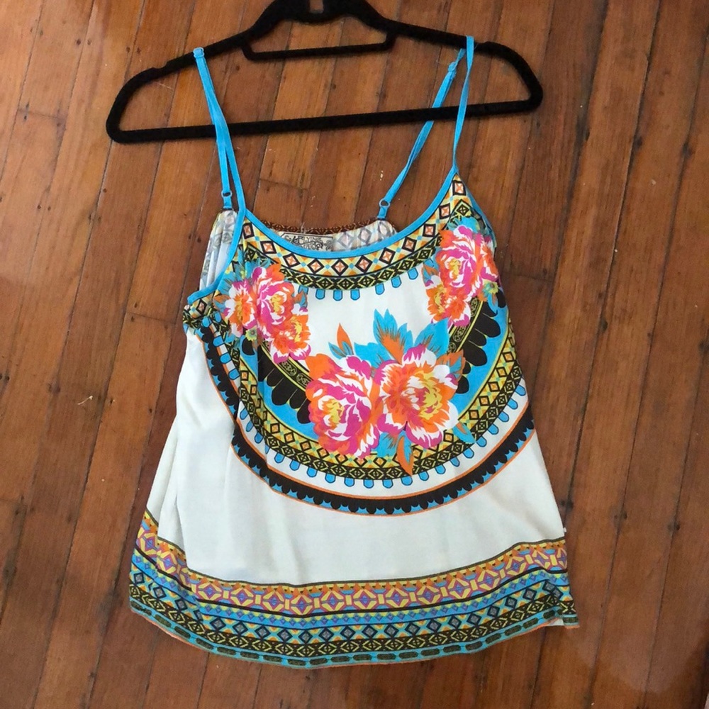 floral / aztec print tank